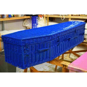 Your Colour - Wicker Imperial (Traditional) Coffins – Rich Deep Blue 